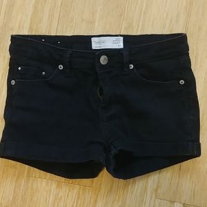 (2/$10) black denim shorts